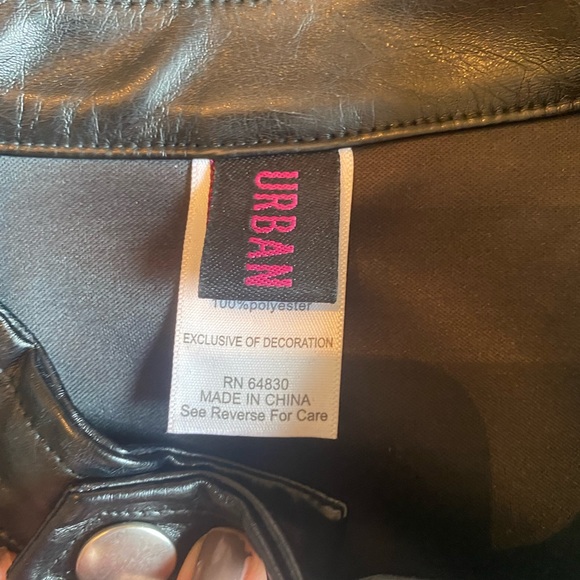 Urban Groove Vegan Leather Black Jacket - Picture 12 of 16